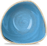 Churchill Stonecast Cornflower Blue Triangular Bowl 23.5cm