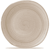 Churchill Stonecast Nutmeg Cream Round Trace Plate 10 3/8Inch