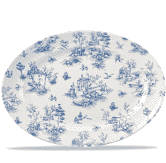 Churchill Toile Prague Classic Oval Plate 14.375Inch