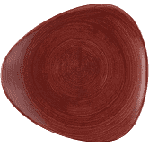 Churchill Stonecast Patina Red Rust Lotus Plate 9"