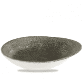Churchill Raku Quartz Black Round Round Dish 6 3/8X5 5/8Inch