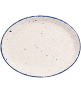 Churchill Stonecast Hints Indigo Oval Plate 10Inch