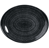 Churchill Studio Prints Charcoal Black Orbit Oval Coupe Plate 10 5/8Inch