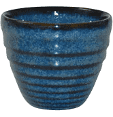 Churchill Sapphire Blue Ripple Dipper Pot 2oz