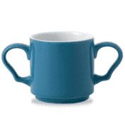 Churchill Blue Glaze Double Handled Mug 10oz