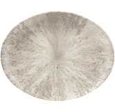 Churchill Stone Agate Grey Oval Chefs Plate 13 3/4X6 3/4Inch