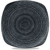 Churchill Studio Prints Charcoal Black X Squared Square Plate 10Inch