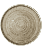 Churchill Stonecast Patina Antique Taupe Walled Plate 10 2/8Inch