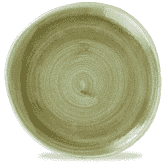 Churchill Stonecast Patina Burnished Green Round Trace Plate 7 1/4Inch