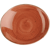 Churchill Stonecast Spiced Orange Oval Coupe Plate 19.7cm