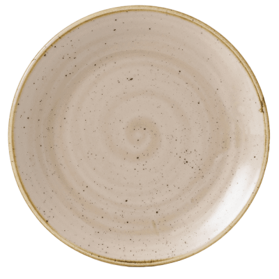 Churchill Stonecast Nutmeg Cream Evolve Coupe Plate 6.5"