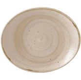 Churchill Stonecast Nutmeg Cream Orbit Oval Coupe Plate 19.7cm