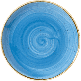 Churchill Stonecast Cornflower Blue Round Evolve Plate