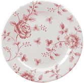 Churchill Rose Chintz Cranberry Profile Plate 6.5Inch