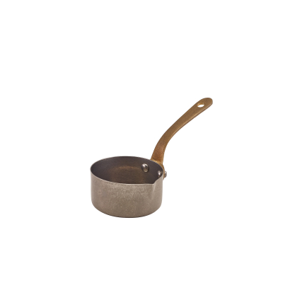 Mini Sauce Pan With Lip Vintage Steel 7x3.75cm