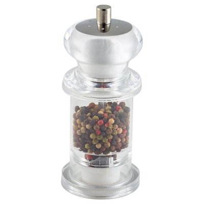 Clear Combi Pepper Grinder/ Salt Shaker