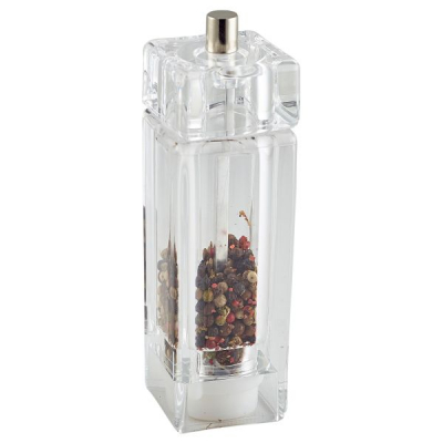 Clear Square Salt/ Pepper Grinder 15cm