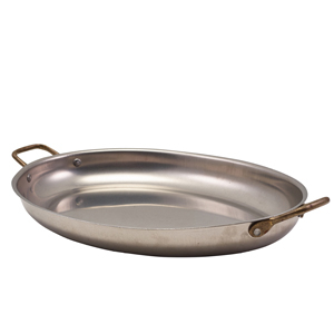 Vintage Steel Oval Dish 37.5 x 26cm