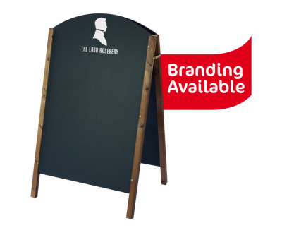 Small Curved Chalkboard Pavement A-Board, 500x805X650mm