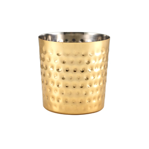 Gold Plated Hammered Serving Cup 8.5 x 8.5cm