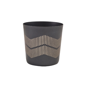 Metallic Black Lined Serving Cup 8.5 x 8.5cm