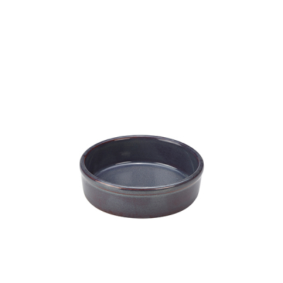 Rustic Stoneware Blue Tapas Dish 13cm