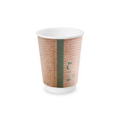 Coffee Cup Double Walled Brown Kraft 89-Series 12oz x50