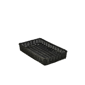 Display Basket Polywicker Black 46x30x8cm