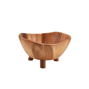 Acacia Wood Tripod Bowl 25cm