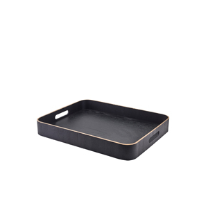 Black Wood Veneer Butlers Tray 45.5 x 36cm