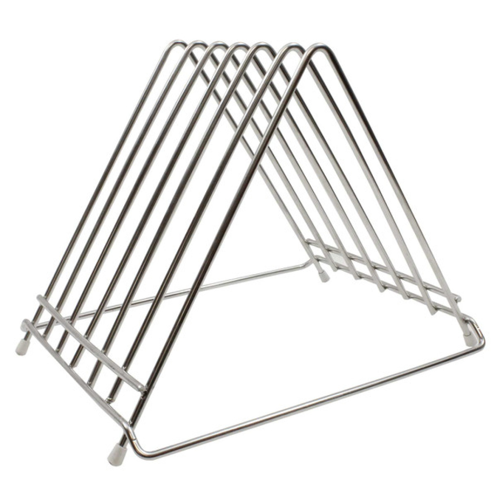 Rack Stainless Steel with White Feet (Holds 6 Cutting Boards) 26.5cm x ...